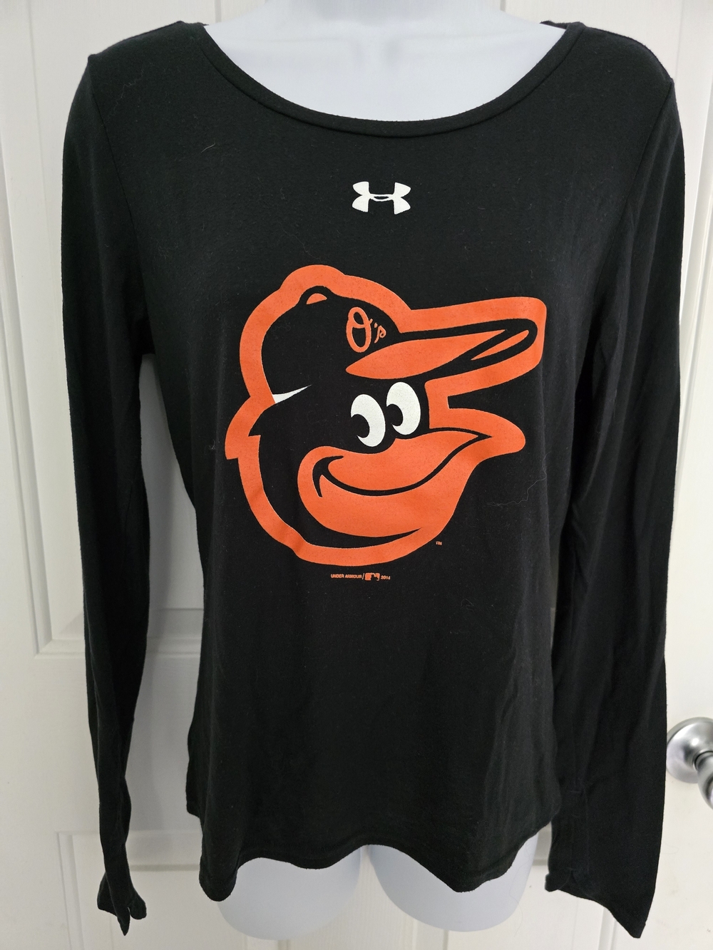 Under Armour Black Long Sleeve Baltimore Orioles Logo Tee Women's Medium Shirt